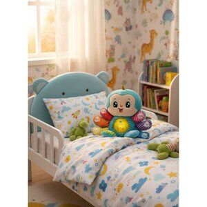 VTech Musical Octopus Plush Toy With Light-Up Button & Soft Textures For Babies